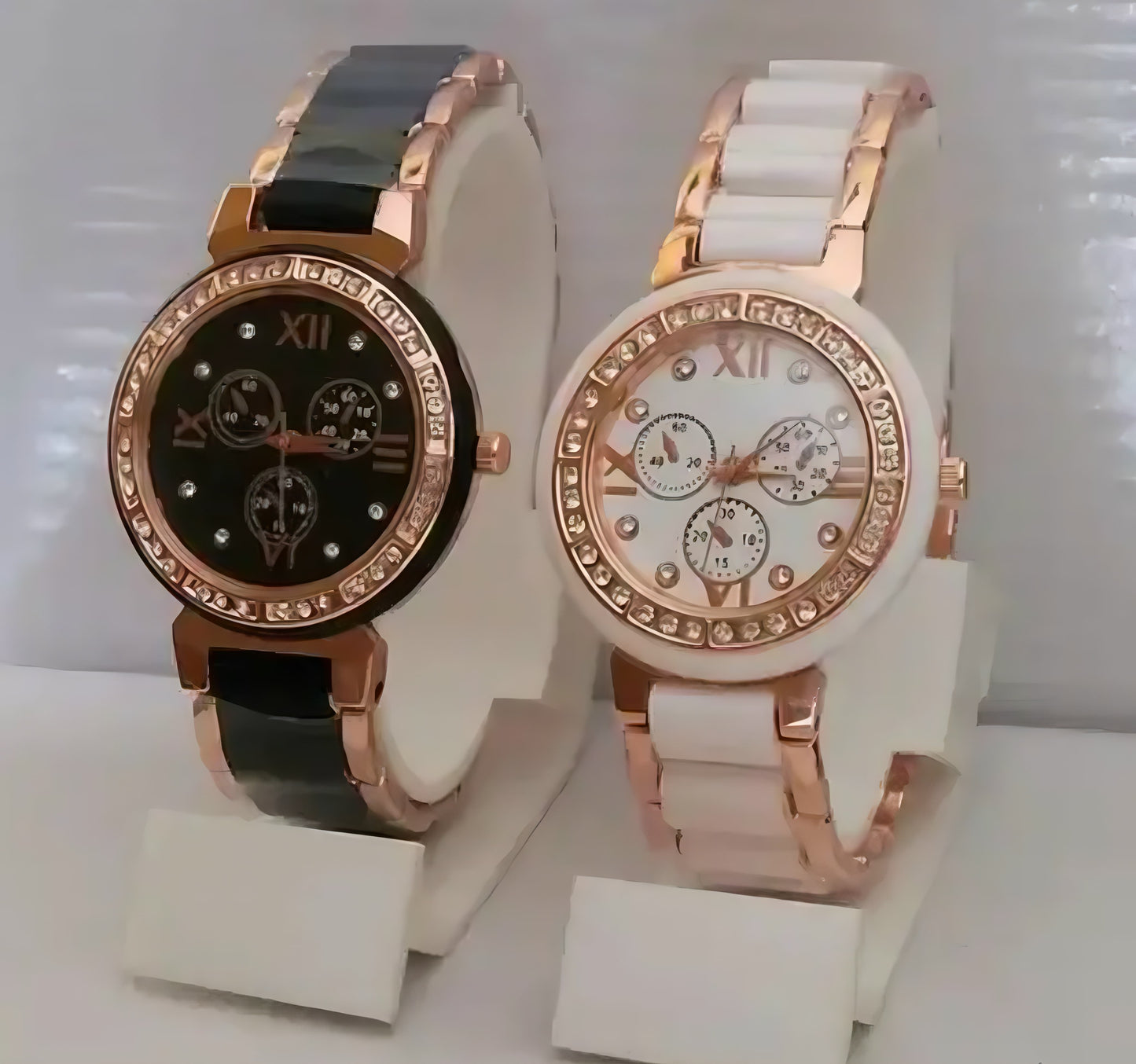 Analog Tatan with black mina round dial 2 watch combo for womens or girls